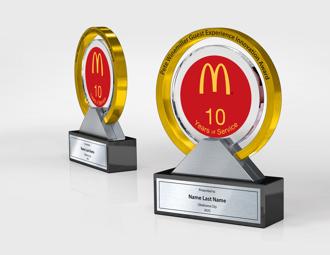 McDonald's 10-Year Service Award – Excellence Trophy