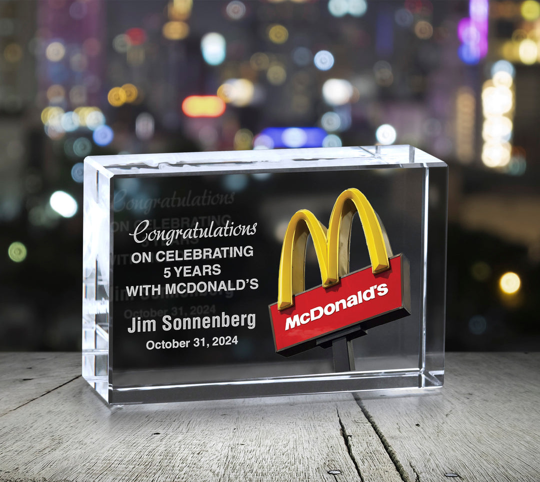 McDonald’s Illumachrome Subsurface Crystal Block Award
