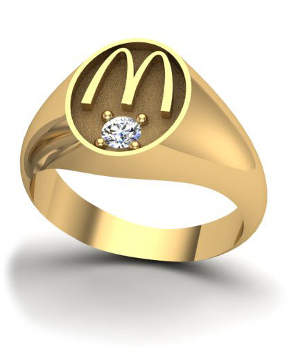 McDonald’s 10-Year Lady’s 14K Yellow Gold Ring with 10-Point Diamond