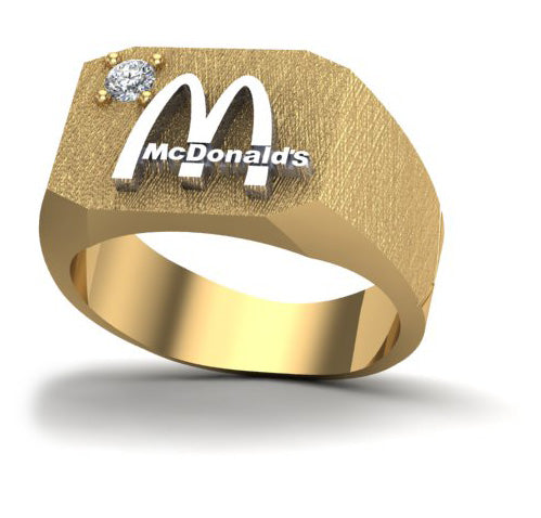 McDonalds 10 Year Man's Yellow Gold Ring