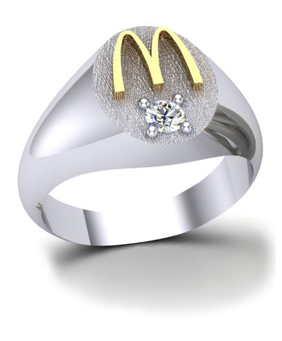 McDonald’s 10-Year Lady’s 14K White Gold Ring with 10-Point Diamond