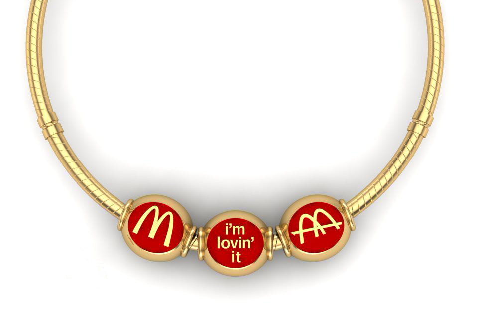 McDonald’s Gold-Tone Pandora-Style Bracelet with Branded Beads