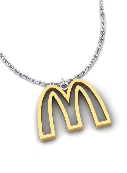 McDonald’s Lady’s 14K White Gold Pendant with Outlined Arches