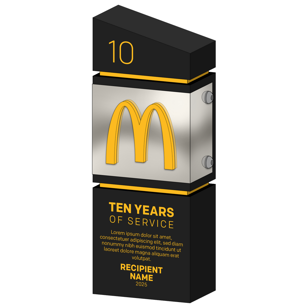 Modern Recognition Trophy - 10 Years of Service Award