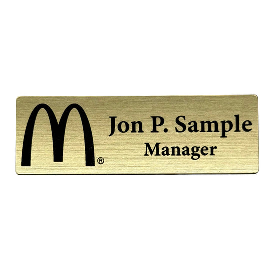 McDonalds Name Badge – Personalized Employee Name Tag (Pin or Magnetic Back)