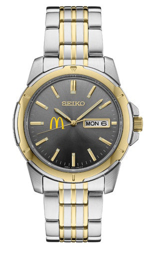 Seiko McDonald's Men's Essential Two-Tone Watch with Black Dial